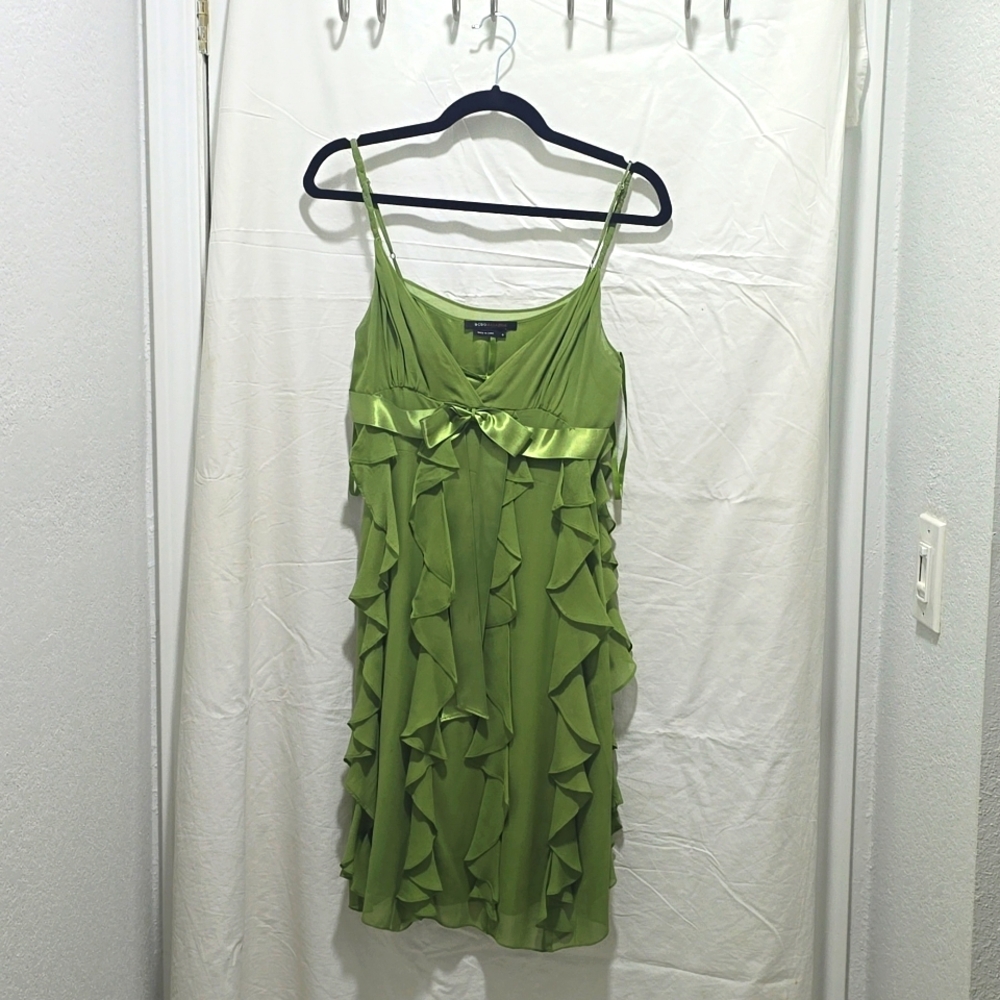 Empire waist cocktail dress with ruffles detailing